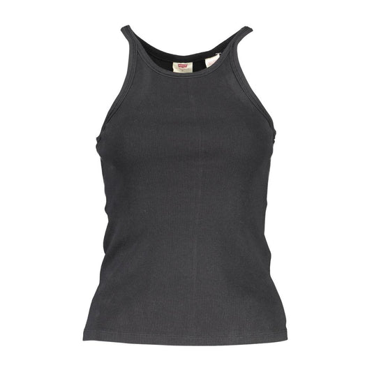 Levi's Black Cotton Tank Top with Logo