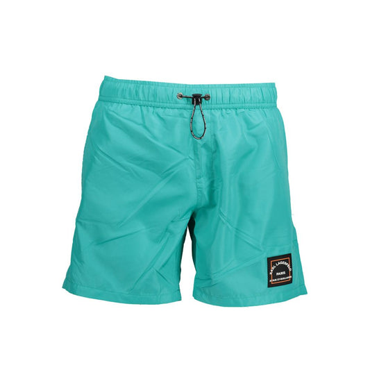 Karl Lagerfeld Green Polyester Swimwear - Medium Swim Boxer