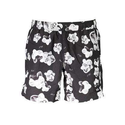 Karl Lagerfeld Black Polyester Swimwear - Medium Swim Boxer