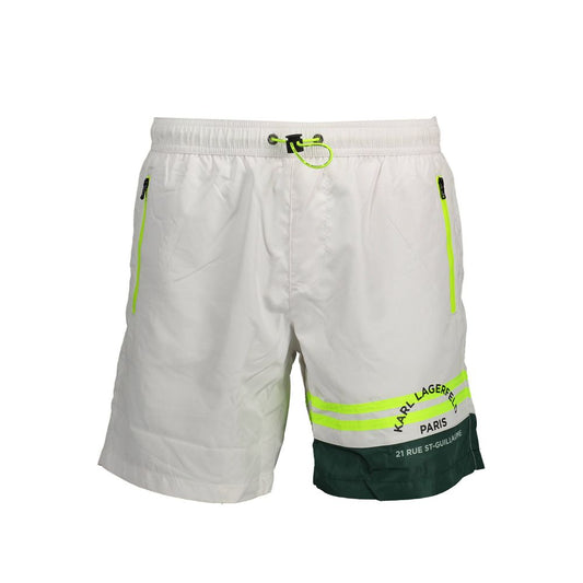 Karl Lagerfeld White Polyester Swimwear Boxers