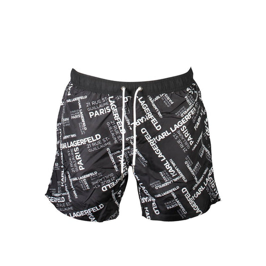 Karl Lagerfeld Black Polyester Swimwear - Medium Swim Boxer
