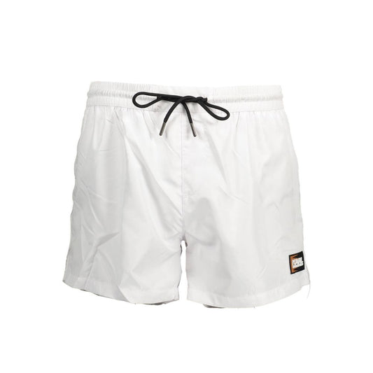 Karl Lagerfeld White Polyester Swimwear - Modern Elegance for Poolside Sophistication