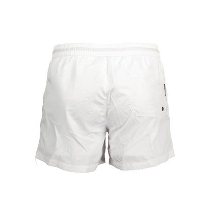 Karl Lagerfeld White Polyester Swimwear - Modern Elegance for Poolside Sophistication