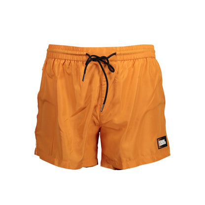 Karl Lagerfeld Orange Polyester Swimwear - Short Swim Boxer