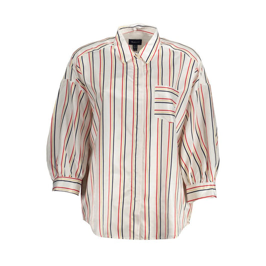 Gant White Viscose Shirt - Elegance Redefined