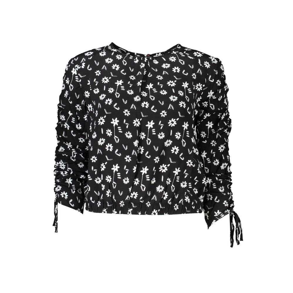 Desigual Black Viscose Shirt: Embrace Individuality in Style