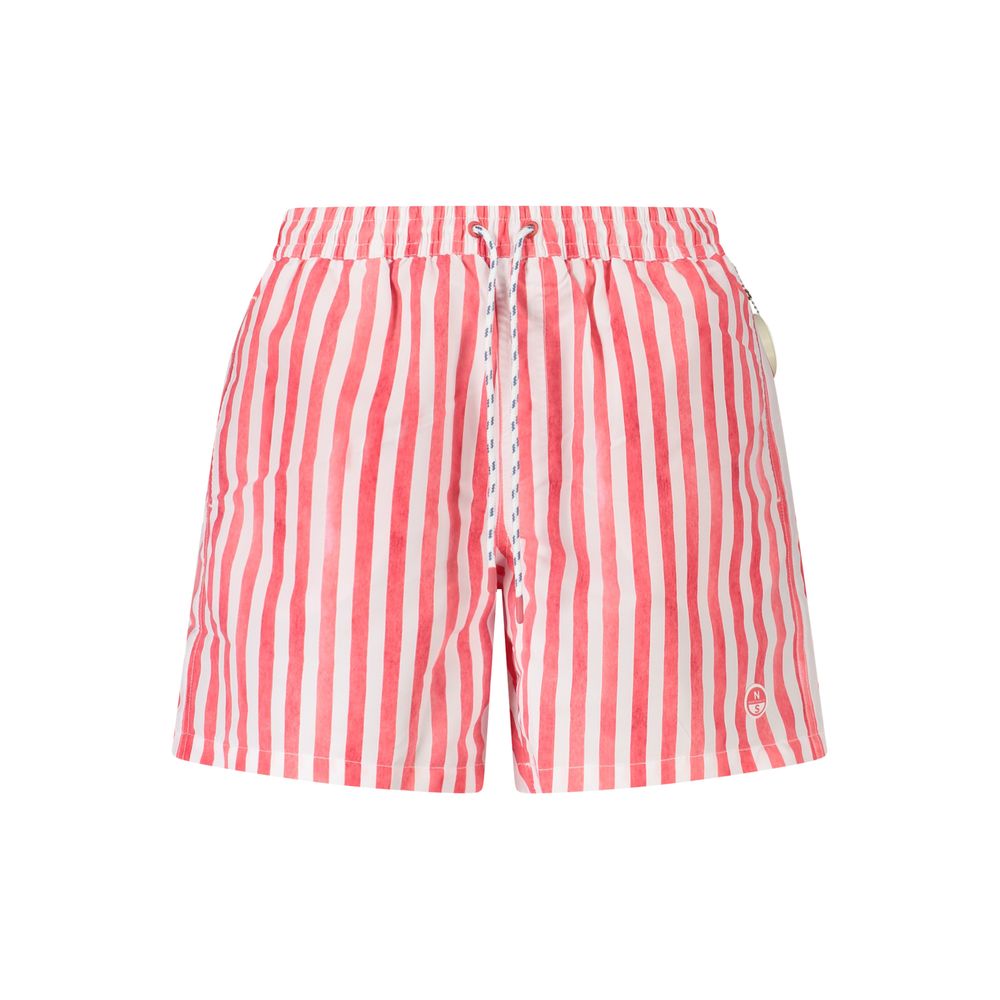 North Sails Red Polyester Swimwear - Striped Swim Boxer