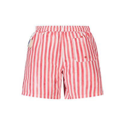 North Sails Red Polyester Swimwear - Striped Swim Boxer