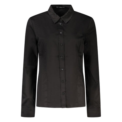 Guess Jeans Black Cotton Shirt - Stylish Long Sleeve Essential