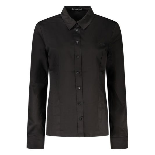 Guess Jeans Black Cotton Shirt - Stylish Long Sleeve Essential