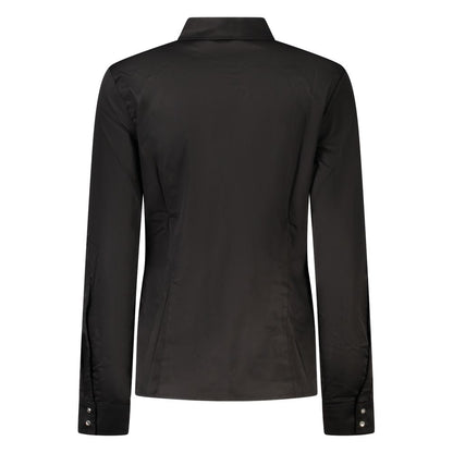 Guess Jeans Black Cotton Shirt - Stylish Long Sleeve Essential