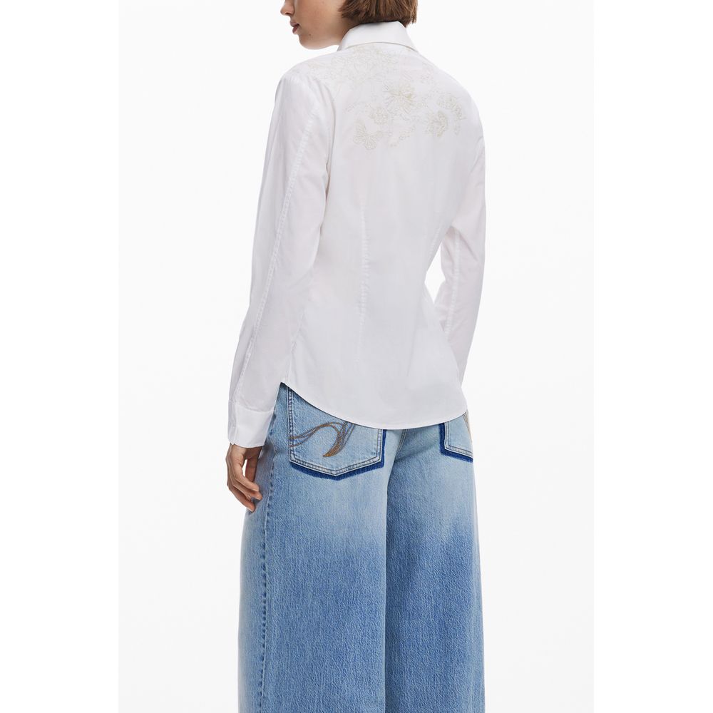 Desigual White Cotton Shirt - Express Your Unique Style