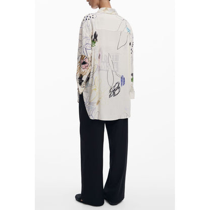 Desigual White Cotton Shirt: Newsarty Elegance