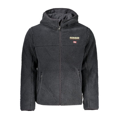 Napapijri Black Polyester Jacket with Hood
