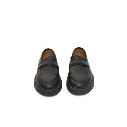 Cerruti 1881 Black Cowhide Loafer - Men’s Genuine Leather Moccasin