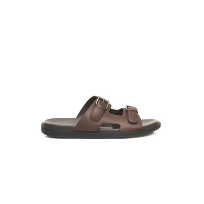 Cerruti 1881 Brown Cowhide Sandal - Luxury Leather Comfort