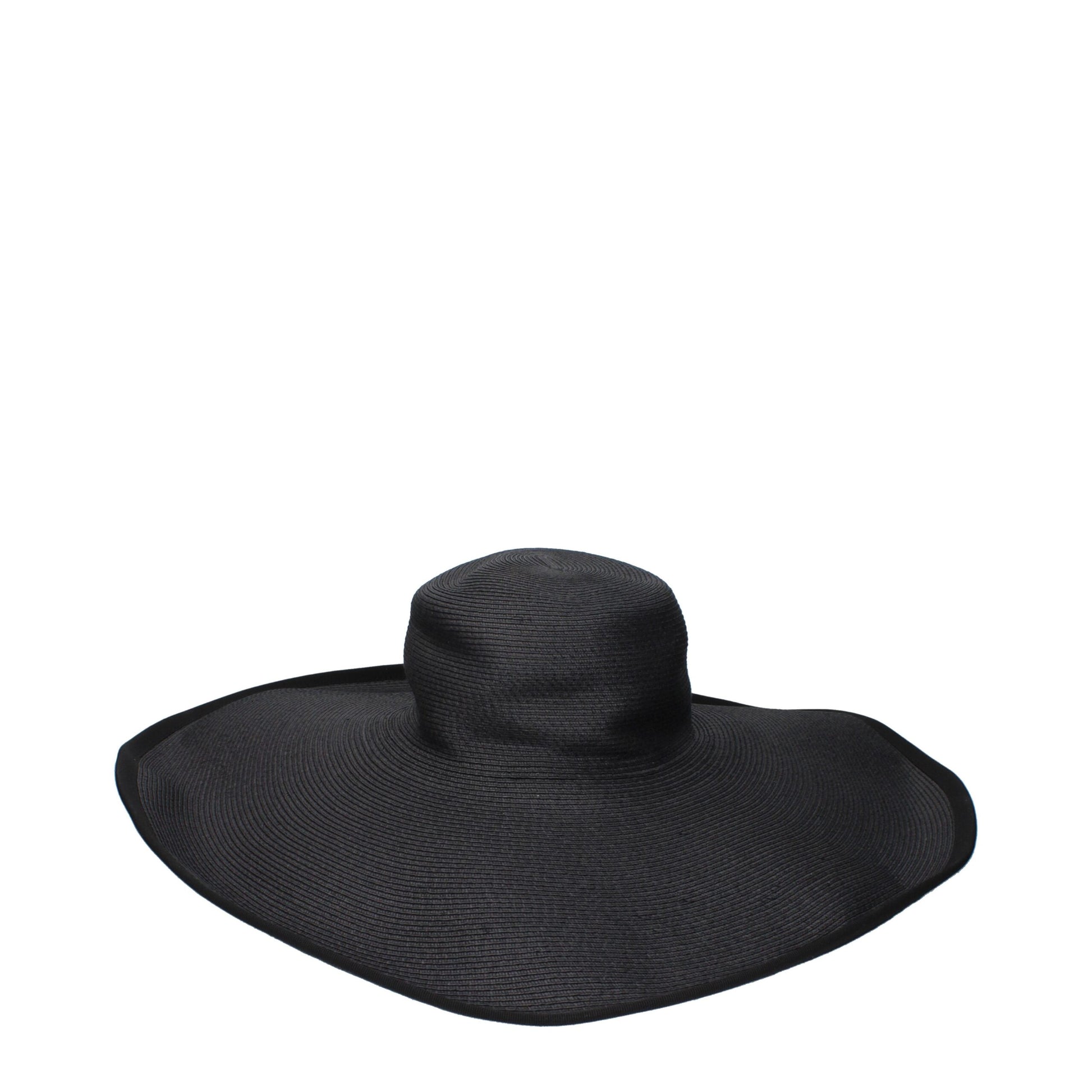 Max Mara Black Paper Sunhat - Elegant Sun Protection