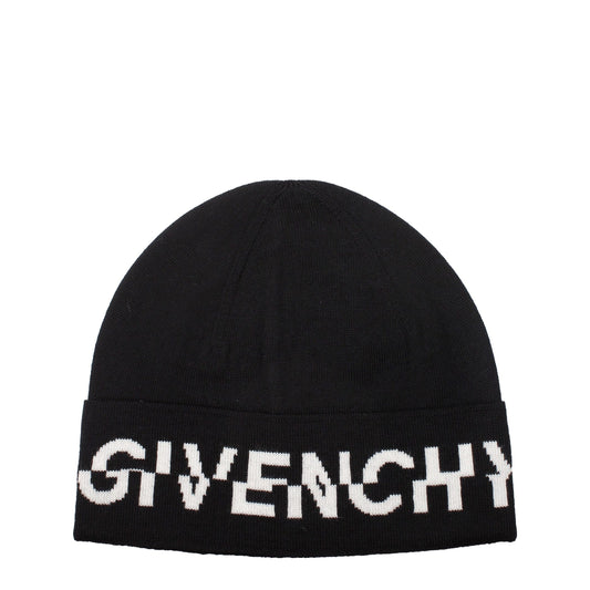 Givenchy Black & White Logo Wool Beanie