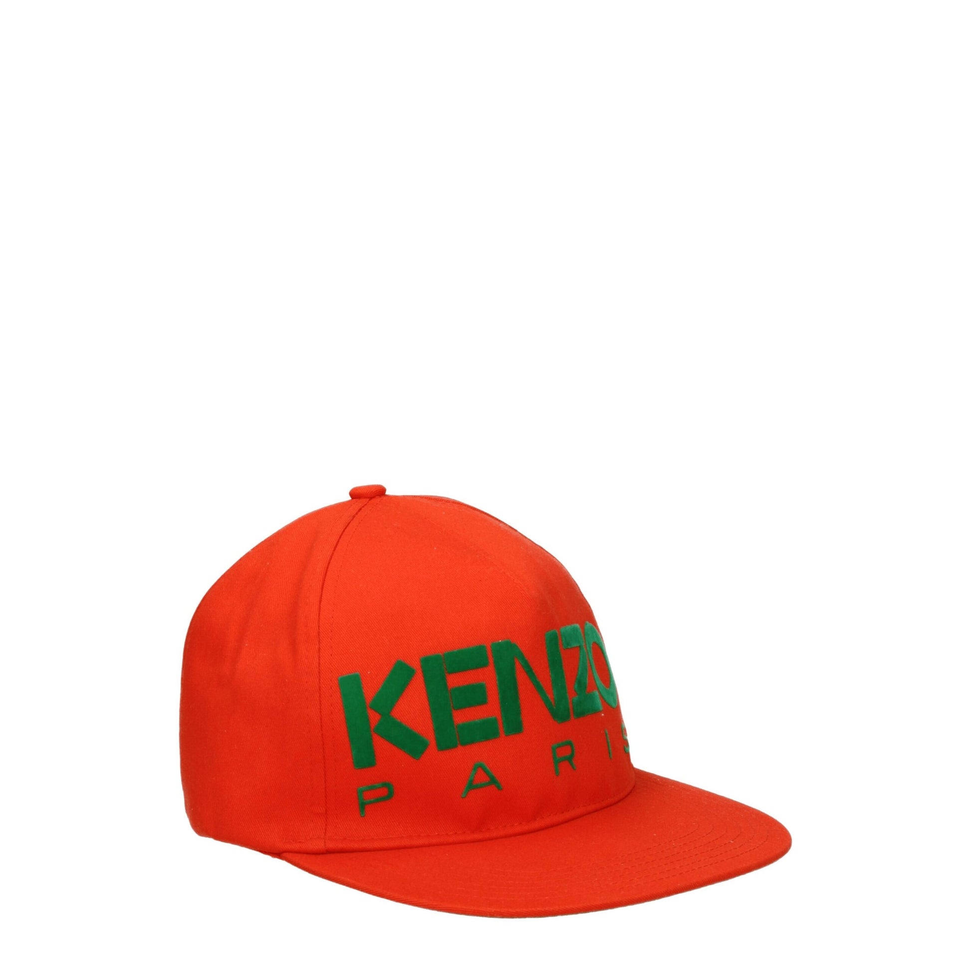 Kenzo Orange Cotton Baseball Hat