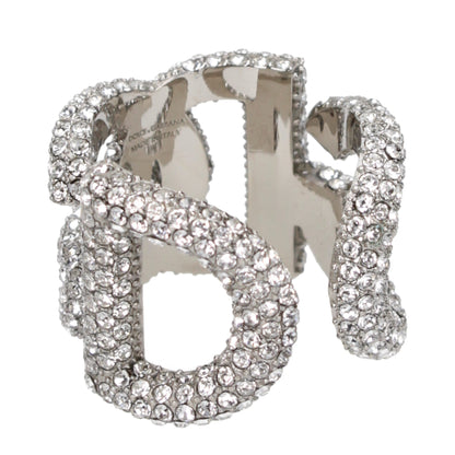 Dolce & Gabbana Rhinestone Ring with DG Logo for Women