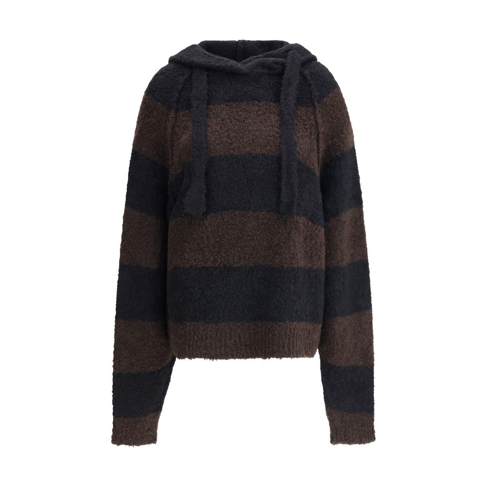 Petar Petrov Loose Fit Cropped Hooded Jumper