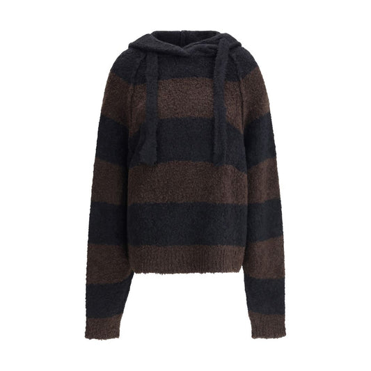 Petar Petrov Loose Fit Cropped Hooded Jumper