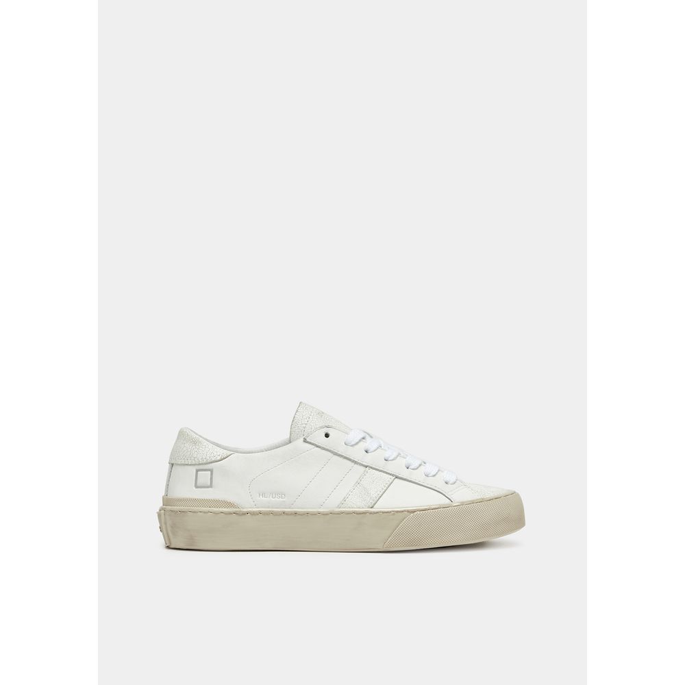D.A.T.E White Leather Sneaker - Effortless Style