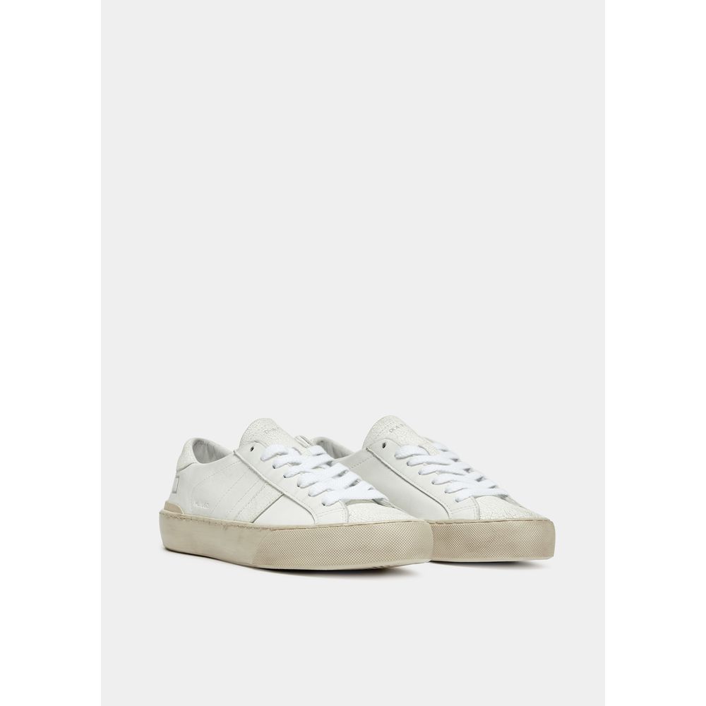 D.A.T.E White Leather Sneaker - Effortless Style