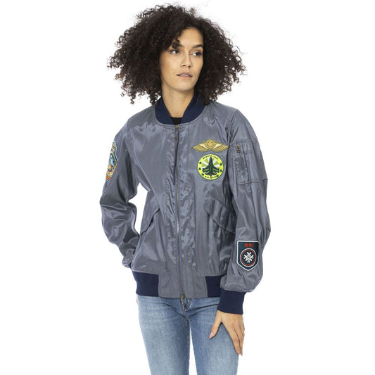 Mr&Mrs Italy Light Blue Polyamide Bomber Jacket