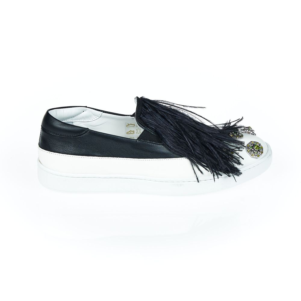 Mr & Mrs Italy Black Bovine Leather Women Slip-on Shoe