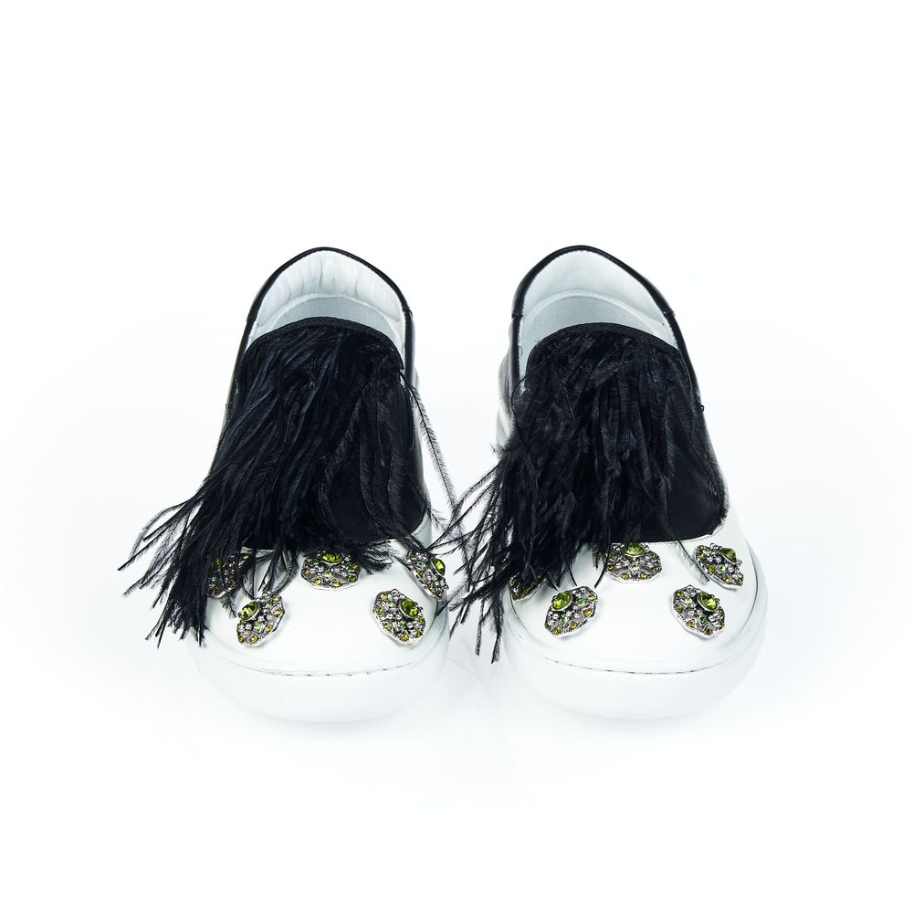 Mr & Mrs Italy Black Bovine Leather Women Slip-on Shoe