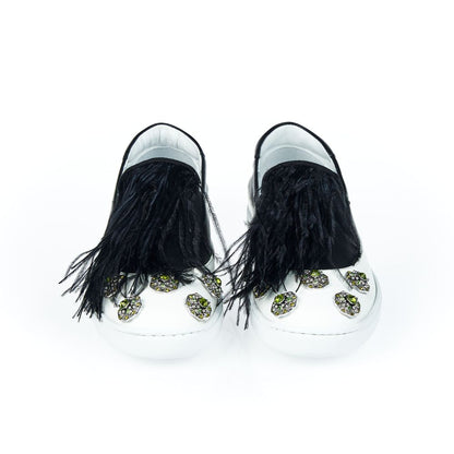 Mr & Mrs Italy Black Bovine Leather Women Slip-on Shoe