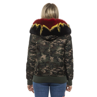 Mr&Mrs Italy Army Polyamide Bomber Jacket with Removable Fur