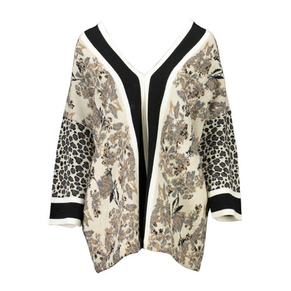 Blugirl Beige Wool Sweater with Contrasting Details