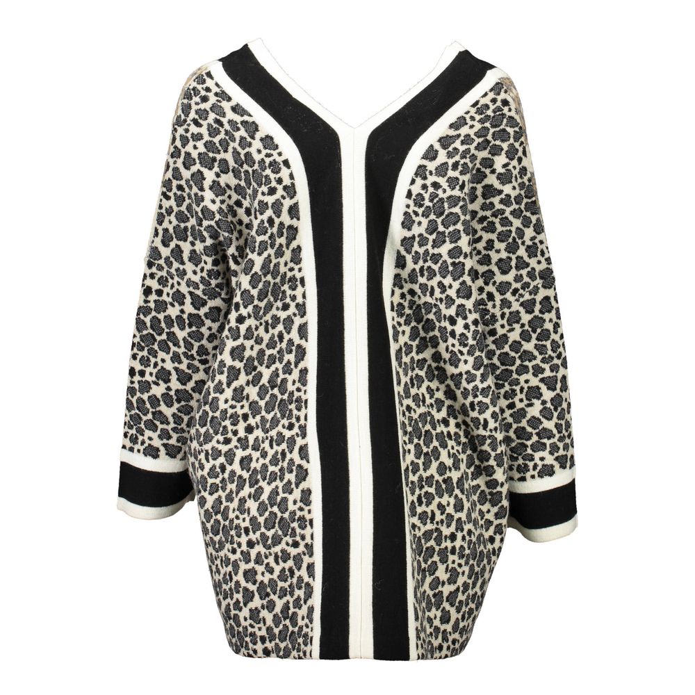Blugirl Beige Wool Sweater with Contrasting Details