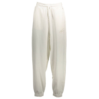 Tommy Hilfiger White Cotton Sports Trousers