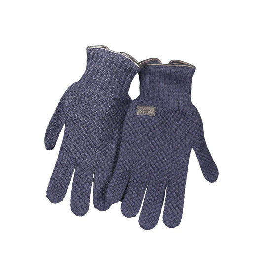 Harmont & Blaine Blue Wool Gloves
