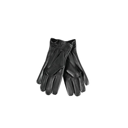 Guess Jeans Black Leather Gloves - Bold & Stylish Accessory