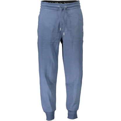 Calvin Klein Blue Cotton Pant - Brushed Sports Trousers