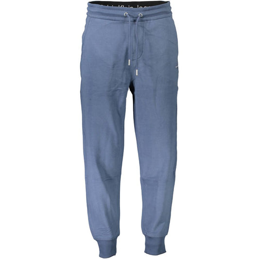 Calvin Klein Blue Cotton Pant - Brushed Sports Trousers