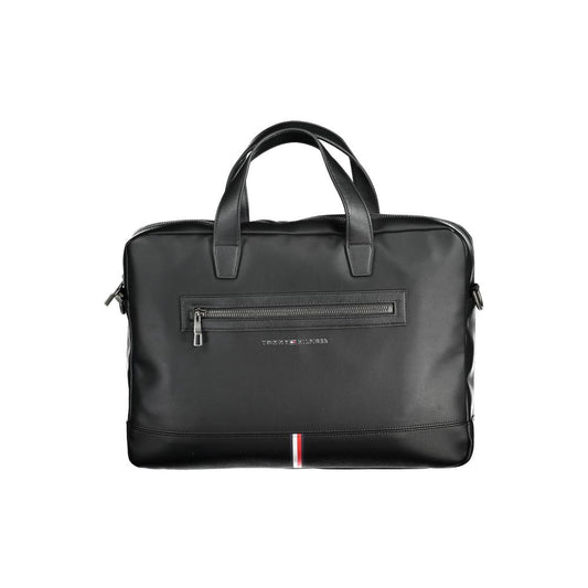 Tommy Hilfiger Black Polyethylene Handbag Briefcase