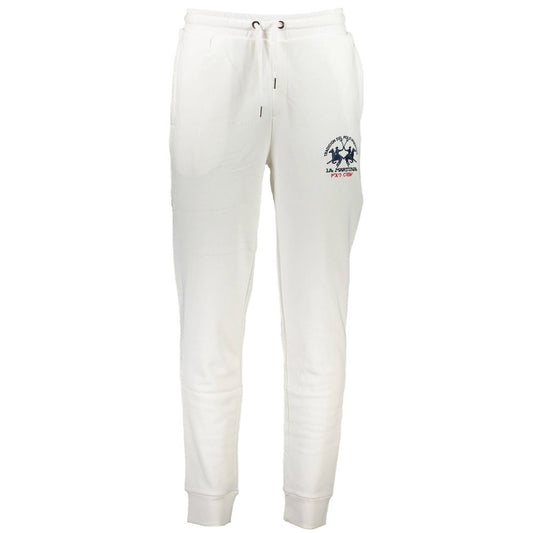 La Martina White Cotton Pant - Ultimate Sports Trousers for Comfort and Style