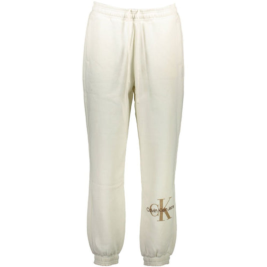 Calvin Klein White Cotton Fleece Sports Trousers