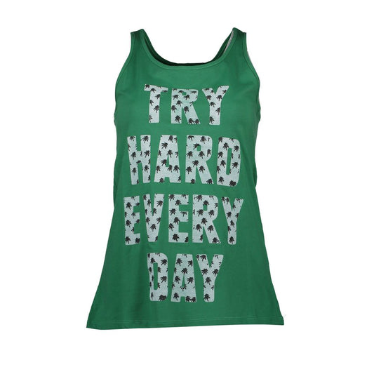Silvian Heach Green Cotton Tank Top - Stylish Comfort for Everyday Wear