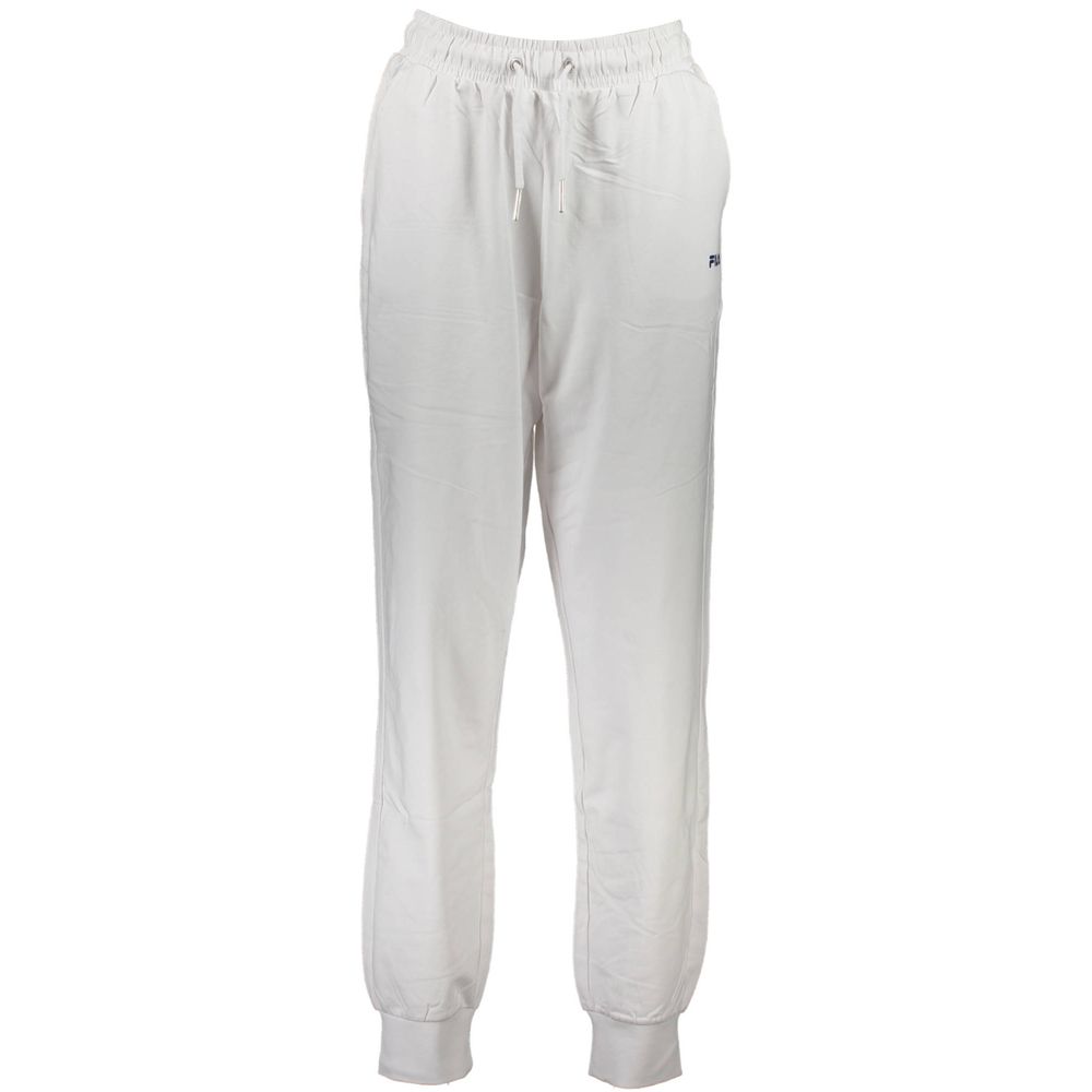 Fila White Cotton Pant - Comfortable Sports Trousers for Active Lifestyles