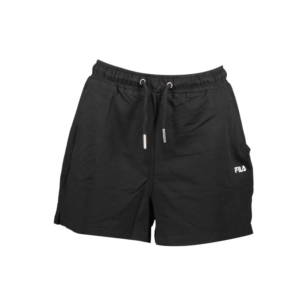 Fila Black Cotton Pant Shorts