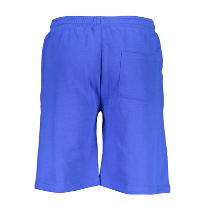 La Martina Blue Cotton Pant - Sporty Bermuda with Style