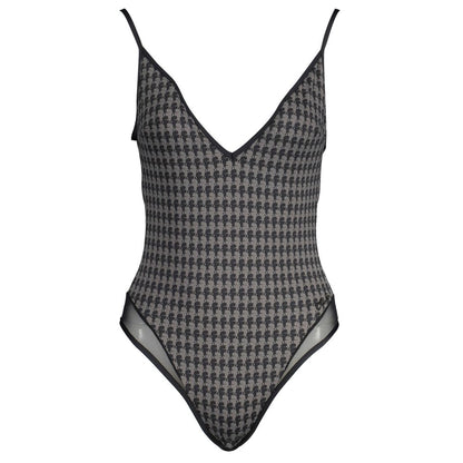Karl Lagerfeld Black Elastane One-Piece Swimsuit