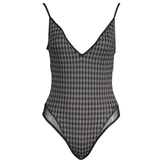 Karl Lagerfeld Black Elastane One-Piece Swimsuit