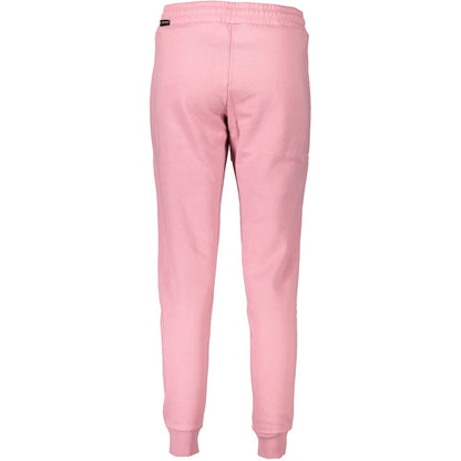 Napapijri Pink Cotton Pant – Slim Fit Sports Trousers